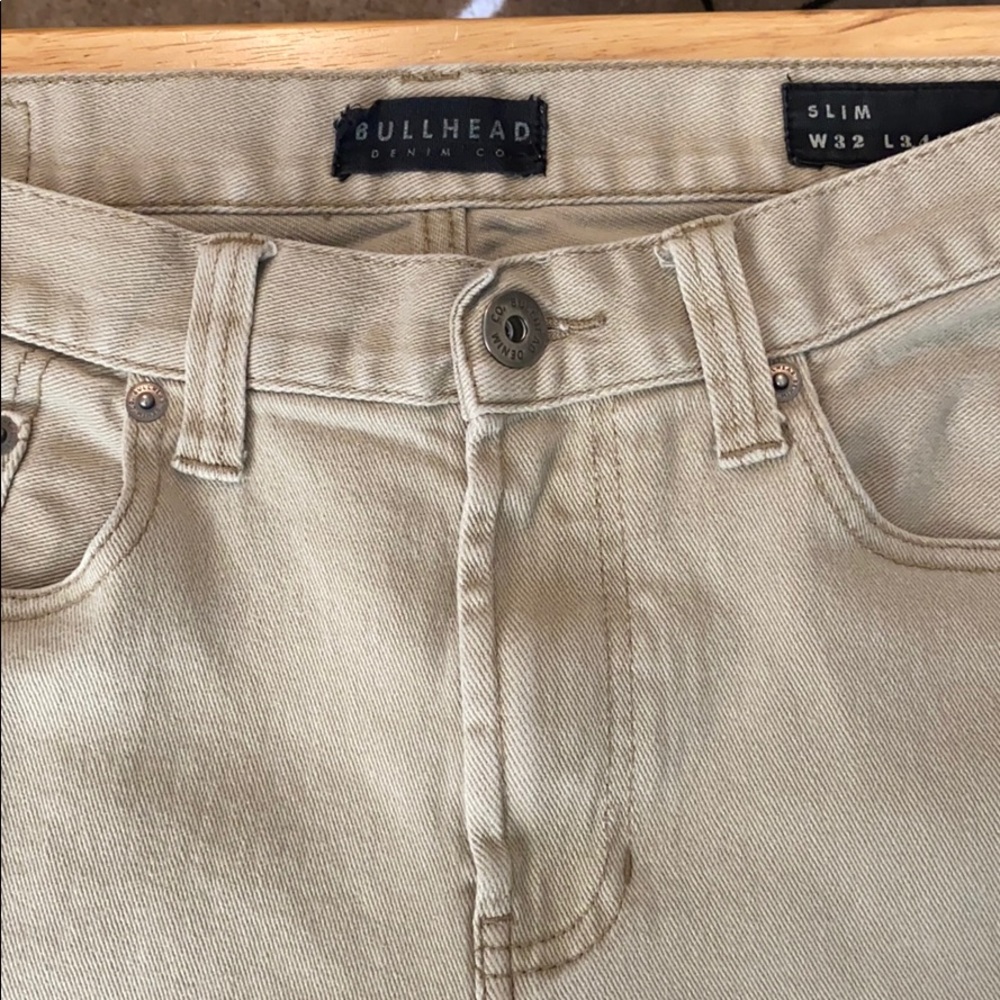 💢Bullhead denim khaki colored jeans 💢